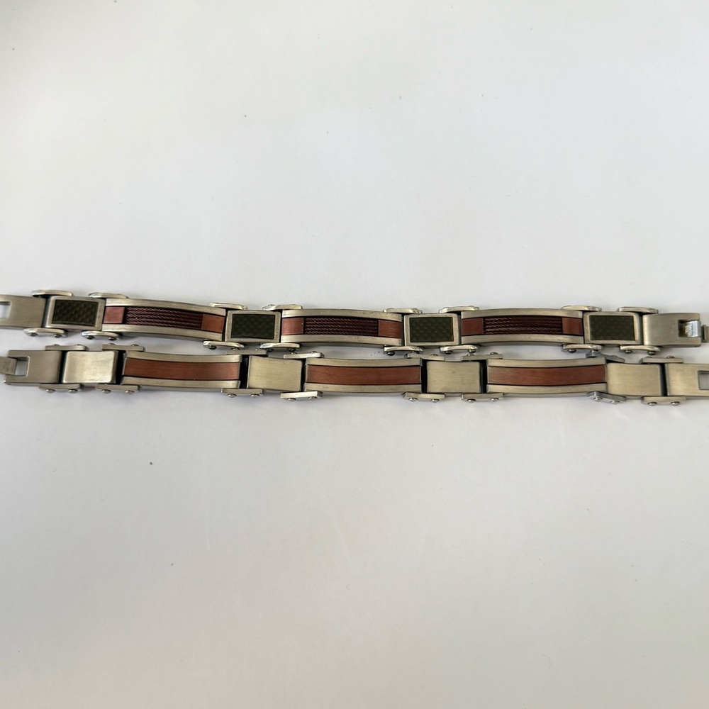 Men's 8 3/4in Stainless Steel Bracelet (1) - Picture 6 of 8